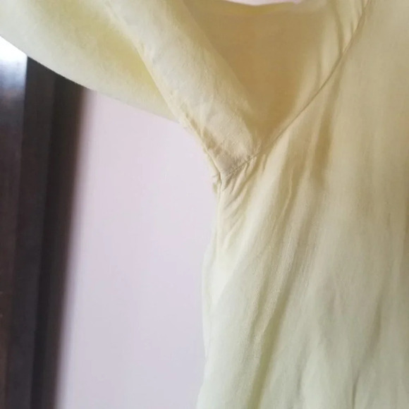 𝅺anthropologie  Cloth & Stone Yellow Button Up Blouse XS - Picture 6 of 13